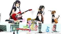 画像ギャラリー No.037のサムネイル画像 / 「けいおん！ 放課後ライブ！！」には，テレビアニメで見られなかった“ゴシック衣装 梓Ver”も収録！　バンドメンバー達の衣装を自由に着せかえよう