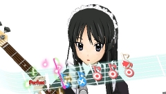 画像ギャラリー No.038のサムネイル画像 / 「けいおん！ 放課後ライブ！！」には，テレビアニメで見られなかった“ゴシック衣装 梓Ver”も収録！　バンドメンバー達の衣装を自由に着せかえよう