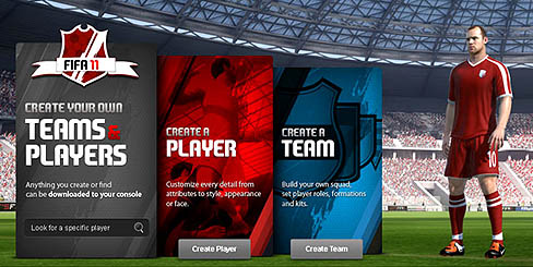 画像ギャラリー No.001のサムネイル画像 / EA SPORTSが「FIFA 11」の新機能「Creation Center」を発表。選手やチームを制作し，ネットで仲間と交換可能に