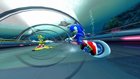 画像ギャラリー No.016のサムネイル画像 / キャラクターとシンクロしてレースを楽しもう。「Microsoft Kinect」対応の「ソニック フリーライダーズ」，直感的な操作方法をチェック