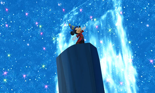 画像ギャラリー No.022のサムネイル画像 / 「KINGDOM HEARTS 3D」,魔法使いのミッキーが待つワールド「シンフォニー・オブ・ソーサリー」を紹介。敵にも味方にもなるドリームイーターの続報も