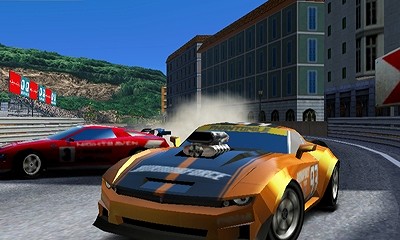 画像ギャラリー No.001のサムネイル画像 / バンダイナムコゲームス，3DS用「リッジレーサー 3D」の最新情報を公開。本作では，奥行き感のある画面での熱い駆け引きや豪速なドリフトが楽しめる