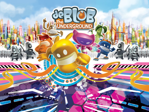 画像ギャラリー No.002のサムネイル画像 / ［E3 2010］塗り絵で世界を変えるアクションゲーム「de Blob」の続編はマルチプラットフォームに。あのわんぱくブロブが再び大暴れだ