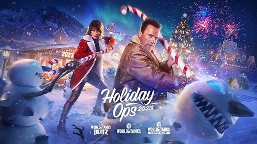 画像ギャラリー No.001のサムネイル画像 / 「World of Tanks」「World of Tanks Blitz」，Holiday Opsにアーノルド・シュワルツェネッガーさんと，ミラ・ジョヴォヴィッチさんが登場