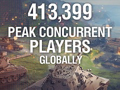 「World of Tanks」同時接続者数が過去最高の41万3399人を達成。新Tier XI車輌が実装された9月7日23：00にピークを記録