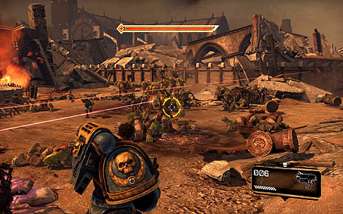 画像ギャラリー No.003のサムネイル画像 / オルク対人類の激しすぎる戦いを描く「Warhammer 40,000: Space Marine」を紹介するのが，今週の「海外ゲーム四天王」である