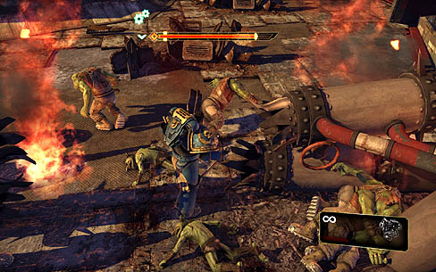 画像ギャラリー No.008のサムネイル画像 / オルク対人類の激しすぎる戦いを描く「Warhammer 40,000: Space Marine」を紹介するのが，今週の「海外ゲーム四天王」である