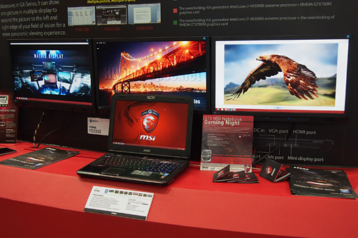 画像ギャラリー No.005のサムネイル画像 / ［COMPUTEX］“3K”液晶パネル採用モデルや液晶内蔵タッチパッド搭載モデルなど，MSIがゲーマー向けノートPCのラインナップを強化