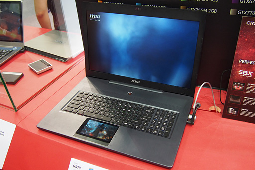 画像ギャラリー No.008のサムネイル画像 / ［COMPUTEX］“3K”液晶パネル採用モデルや液晶内蔵タッチパッド搭載モデルなど，MSIがゲーマー向けノートPCのラインナップを強化