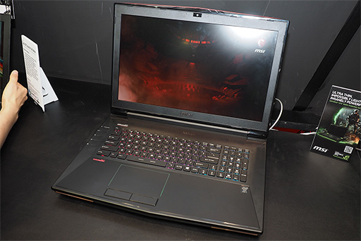 画像ギャラリー No.002のサムネイル画像 / ［COMPUTEX］MSIのゲーマー向けノートPC，最上位モデルの新型は見た目がぐっと今風に。3Kパネル搭載の薄型モデルも