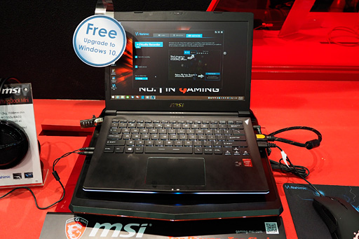 画像ギャラリー No.002のサムネイル画像 / ［COMPUTEX］MSIのノートPC用外付けグラフィックスボックスは，より小さく薄く，圧倒的に使いやすく進化