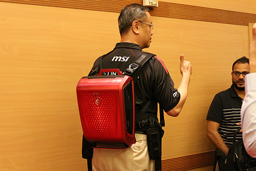 画像ギャラリー No.007のサムネイル画像 / ［COMPUTEX］背負えるVR向けPC「Backpack PC」の実機がついに公開。MSI本社メディアツアーレポート