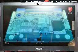 画像ギャラリー No.022のサムネイル画像 / ［COMPUTEX］MSIのMax-Q採用ノートPCは，従来と同じ筐体で何が変わった？ 横スクロールSTGのボス的デザイン採用マザーなどとまとめてチェック