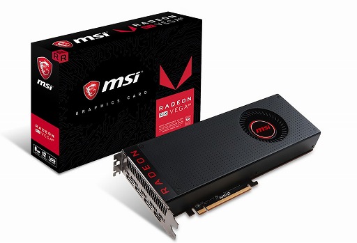 画像ギャラリー No.002のサムネイル画像 / MSIからリファレンス仕様のRadeon RX Vega 64搭載カードが発売。価格は8万円前後