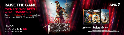 画像ギャラリー No.001のサムネイル画像 / 指定のMSI製Radeon RXカード購入で「Assassin's Creed Odyssey」など3タイトルのフル版がもらえるキャンペーン始まる