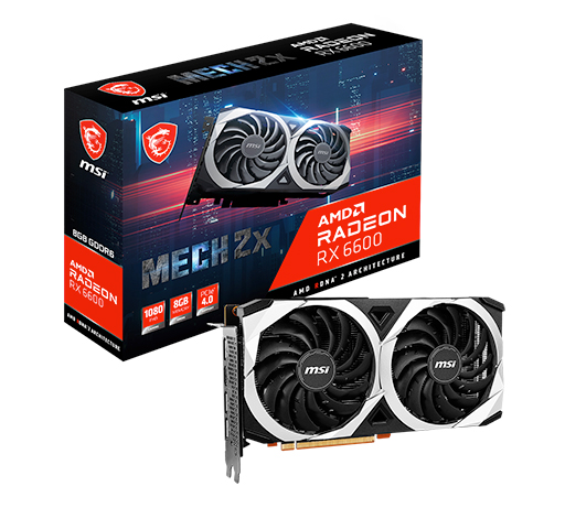 画像ギャラリー No.001のサムネイル画像 / MSI,独自の2連ファンクーラーを採用したRX 6600搭載カードを発売