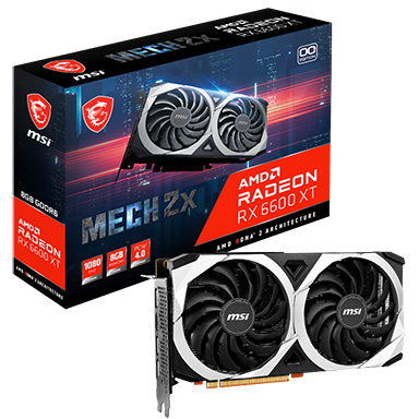 画像ギャラリー No.001のサムネイル画像 / ブーストクロックを高めたOC仕様のMSI製RX 6600 XTカードが発売