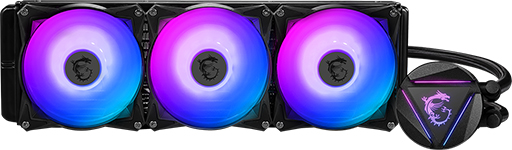 画像ギャラリー No.001のサムネイル画像 / MSI,第12世代Core対応の3連ファン付き簡易液冷クーラーを発売