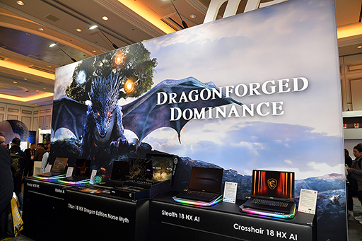 画像ギャラリー No.001のサムネイル画像 / GeForce RTX 50搭載ゲーマー向けノートPCを豊富にラインナップするMSIブースをレポート