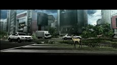 画像ギャラリー No.020のサムネイル画像 / 「TOKYO JUNGLE」,ストーリーモードのスクリーンショットを掲載。ポメラニアンにボスネコが,ニホンジカにチーターや恐竜が襲いかかる