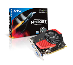 画像ギャラリー No.001のサムネイル画像 / MSI,長さ146mmでOC仕様の「GeForce GT 430」カードを発売