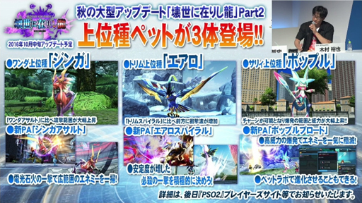 画像ギャラリー No.028のサムネイル画像 / [TGS 2016] 新情報満載の「PSO2」ステージをレポート。上位種ペットや新たな力を持つ★12ユニット，「アークスカフェ」の新展開などが明らかに