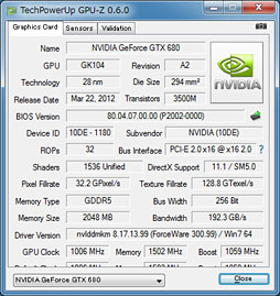 画像ギャラリー No.061のサムネイル画像 / 「GeForce GTX 680」レビュー(前編)。低消費電力で「扱いやすい史上最速GPU」に