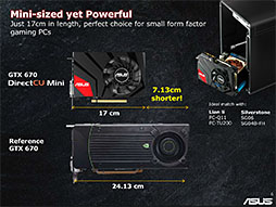 画像ギャラリー No.019のサムネイル画像 / 全長170mm。“Mini-ITXサイズ”のASUS製GTX 670カードを試す