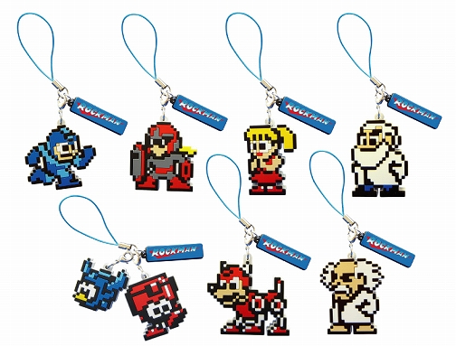 画像ギャラリー No.003のサムネイル画像 / 「ロックマン」のキャラクター達がドットデザインストラップに。5月下旬発売