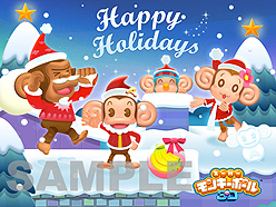 画像ギャラリー No.002のサムネイル画像 / 「スーパーモンキーボール 3D」Xmas仕様の公式サイトで壁紙を配布