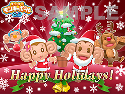 画像ギャラリー No.003のサムネイル画像 / 「スーパーモンキーボール 3D」Xmas仕様の公式サイトで壁紙を配布
