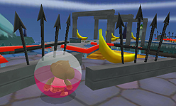 画像ギャラリー No.006のサムネイル画像 / 3DS「スーパーモンキーボール 3D」最新情報。「モンキーファイト」モードではおサルを掴んでシェイク(?)すべし