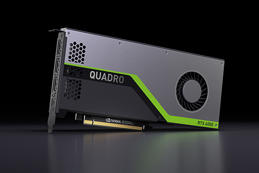 画像ギャラリー No.002のサムネイル画像 / 1スロット仕様のTuringカード「Quadro RTX 4000」登場。CUDA Core数は2304基に