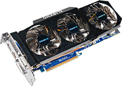 画像ギャラリー No.001のサムネイル画像 / OC仕様で「WINDFORCE 3X」クーラーを搭載したGIGA-BYTE製HD 6970カード