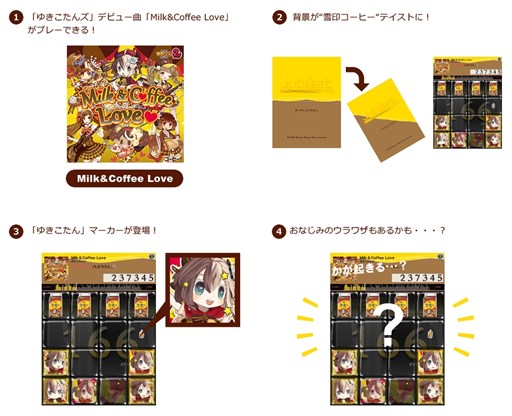画像ギャラリー No.004のサムネイル画像 / 「jubeat plus」に,雪印コーヒー公式擬人化キャラ「ゆきこたんズ」のデビュー曲が無料配信