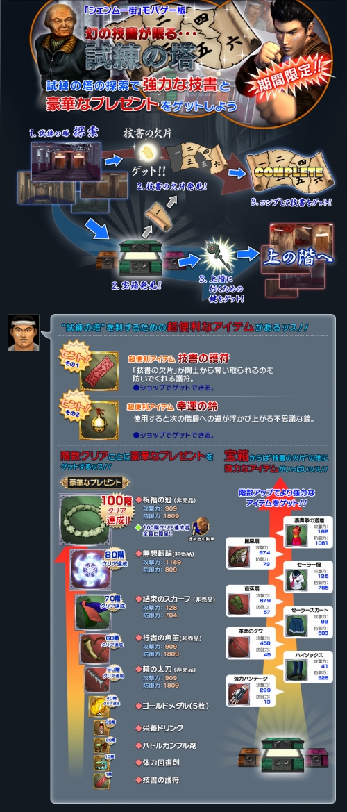 画像ギャラリー No.001のサムネイル画像 / 「シェンムー街」,期間限定イベント「試練の塔」を開催中