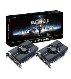 画像ギャラリー No.003のサムネイル画像 / ELSA，カード長の短いGTX 560 Tiカードの「BF3推奨SLIパック」2枚セットや貴重なGTX 590カードなど計3製品を発売