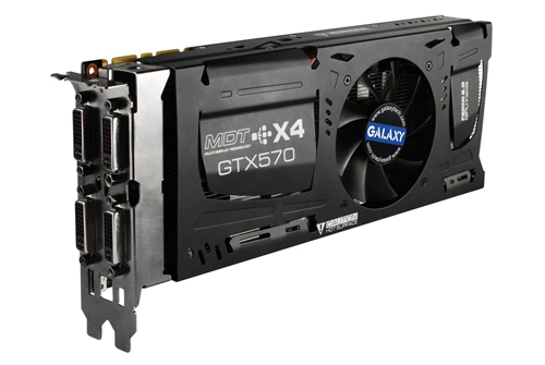 画像ギャラリー No.002のサムネイル画像 / 最大4画面出力対応のGALAXY製GTX 570搭載カードが発売。約3万4000円