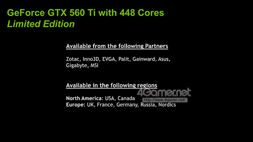 画像ギャラリー No.003のサムネイル画像 / 「GeForce GTX 560 Ti」にCUDA Core数17％増しの年末商戦向け限定版が登場。ただし日本などは除く