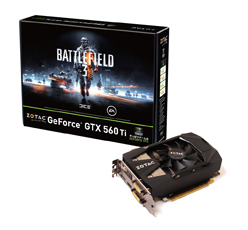 画像ギャラリー No.001のサムネイル画像 / 「BF3」フル版ダウンロード権付属のZOTAC製GTX 560 Ti&GTX 560カード