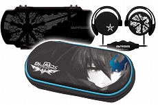 画像ギャラリー No.004のサムネイル画像 / HORI,「ブラック★ロックシューター THE GAME」仕様,huke氏デザインのポーチ・クリアケース&イヤフォンセットを発売。イラスト入りメモステも