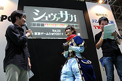 画像ギャラリー No.004のサムネイル画像 / ［TGS 2011］“はるきゃん”こと石田晴香さんが魔法使い姿を披露。「シュヴァサガ えくすぷれす」の公開収録をレポート