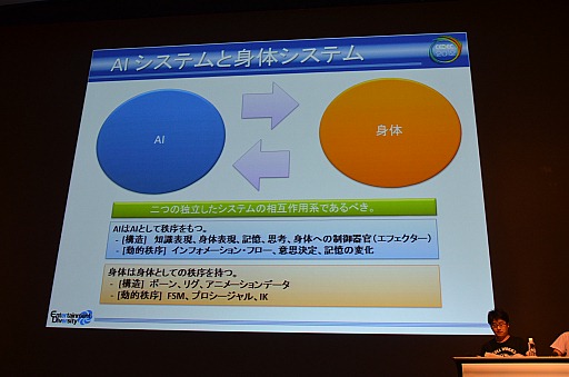 画像ギャラリー No.008のサムネイル画像 / ［CEDEC 2012］「クララが立った！」的なバイナリードメインのボスの二足立ちに，キミはAIとアニメーションの相互連携の可能性を見るか