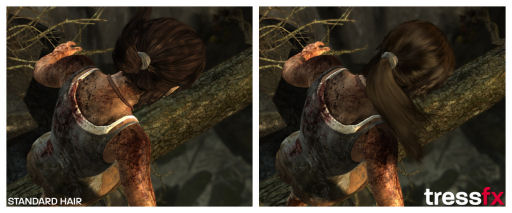 画像ギャラリー No.004のサムネイル画像 / PC版「TOMB RAIDER」のララは,髪の毛の動きが自然に。AMD,ゲームで使える頭髪レンダリング技術「TressFX Hair」を発表