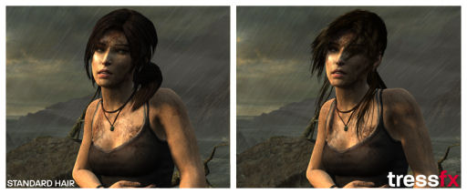 画像ギャラリー No.005のサムネイル画像 / PC版「TOMB RAIDER」のララは,髪の毛の動きが自然に。AMD,ゲームで使える頭髪レンダリング技術「TressFX Hair」を発表