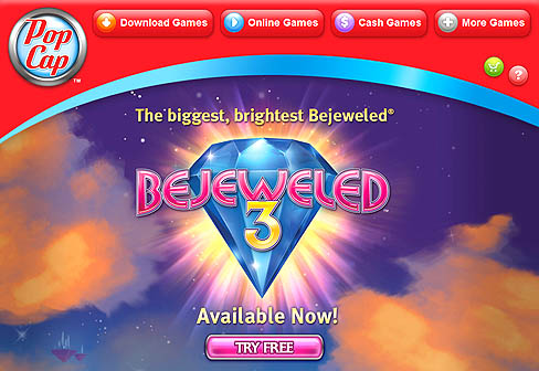 画像ギャラリー No.002のサムネイル画像 / 世界的に人気のパズルゲームシリーズ最新作,「Bejeweled 3」がPopCap Games公式サイトで販売開始。宝石を並べて高得点を狙え