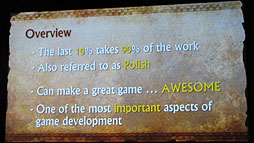 画像ギャラリー No.017のサムネイル画像 / ［GDC 2012］「Uncharted 3」のNaughty DogがGDC 2012でレクチャーを実施。ゲーム開発では，最後の10％の努力がそのタイトルを「良い」から「素晴らしい」に変える