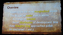 画像ギャラリー No.018のサムネイル画像 / ［GDC 2012］「Uncharted 3」のNaughty DogがGDC 2012でレクチャーを実施。ゲーム開発では，最後の10％の努力がそのタイトルを「良い」から「素晴らしい」に変える