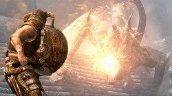 画像ギャラリー No.017のサムネイル画像 / [E3 2011］「The Elder Scrolls V：Skyrim」のライブデモがE3で公開。マンモスがのし歩くWhiterunの荒野でドラゴンと死闘