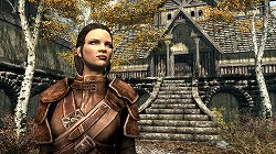画像ギャラリー No.018のサムネイル画像 / [E3 2011］「The Elder Scrolls V：Skyrim」のライブデモがE3で公開。マンモスがのし歩くWhiterunの荒野でドラゴンと死闘